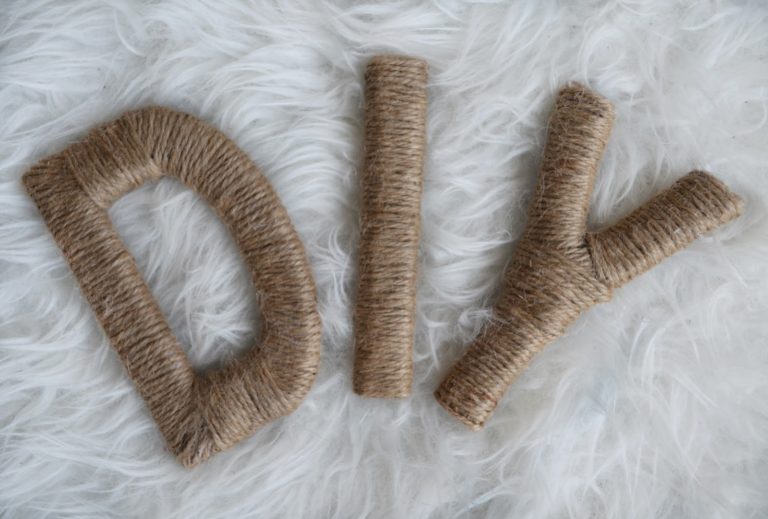 DIY Twine Wrapped Letters