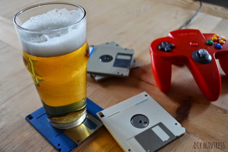 DIY Floppy Disk Coasters