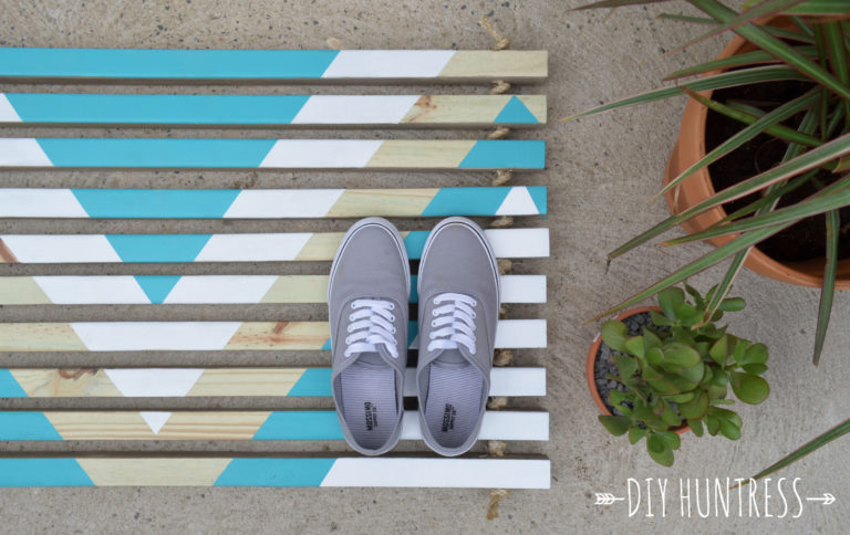 DIY Wooden Door Mat