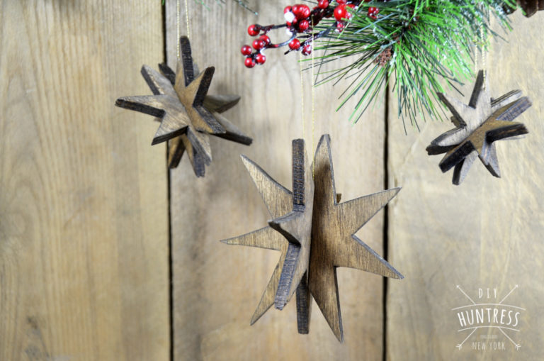 DIY Wooden Star Ornaments