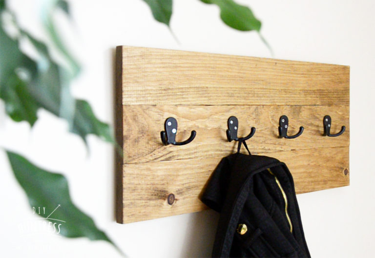 DIY Easy Wooden Coat Rack