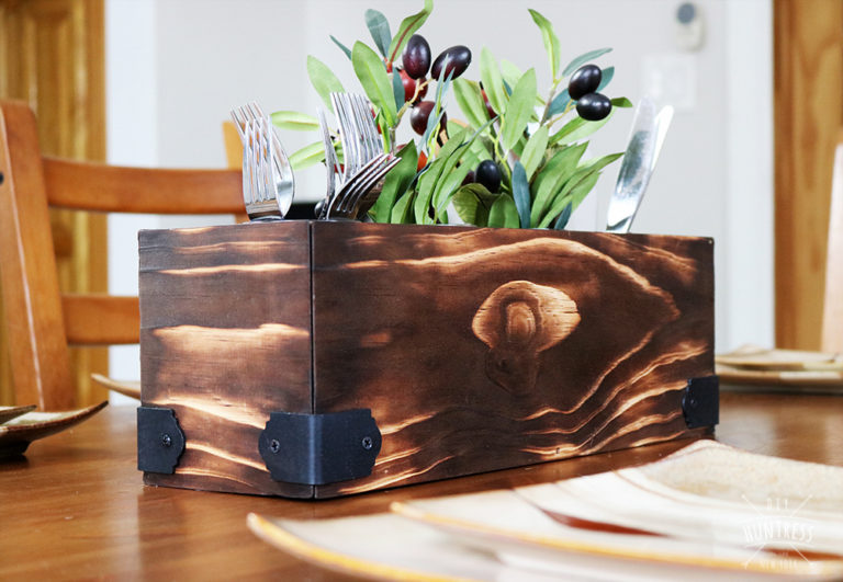 DIY Wood Burned Fall Centerpiece