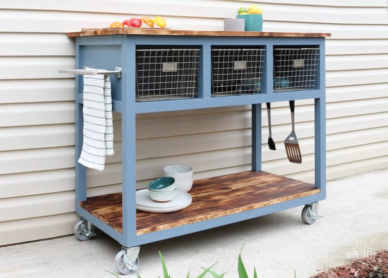 DIY Mobile Island/Grill Cart