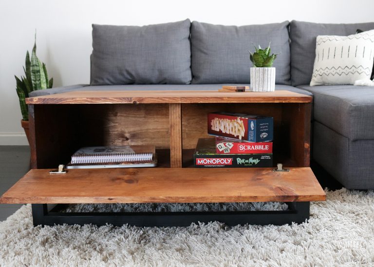 DIY Coffee Table With Hidden Storage