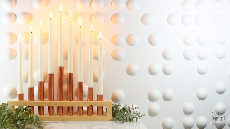 DIY Copper & Wood Candle Holder
