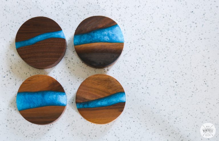 DIY (Faux) Resin River Coasters