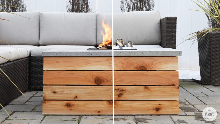 DIY Concrete Coffee Table (With Cooler & Firepit)!