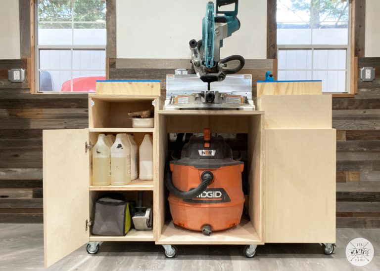 DIY Mobile Miter Saw Stand (With Storage!)