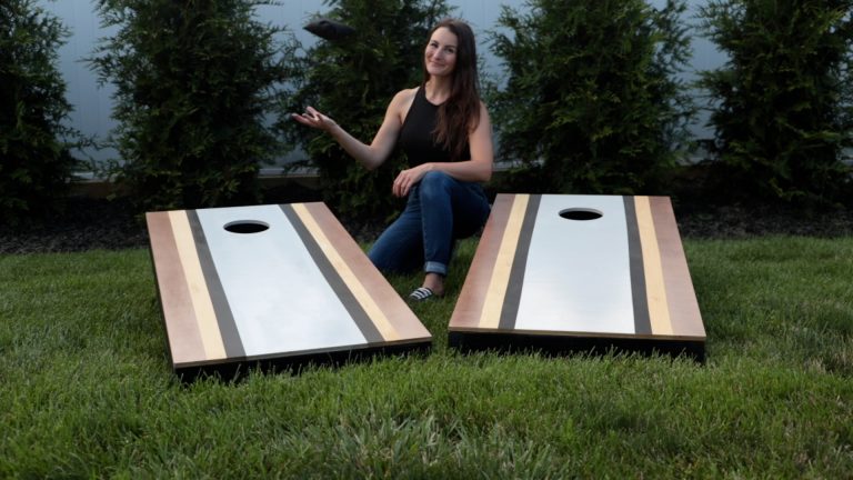 Easy DIY Cornhole Game Boards
