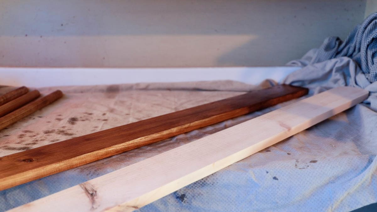 staining sides of yard game